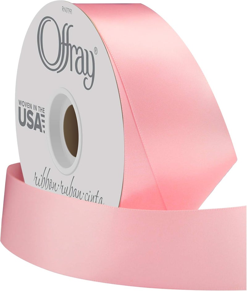 Berwick Offray 1.5" Wide Double Face Satin Ribbon LightPink50Yds, 50 Yards, Light Pink - Image 2